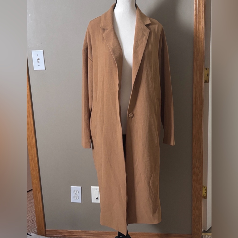 Oversized Tan Long Coat